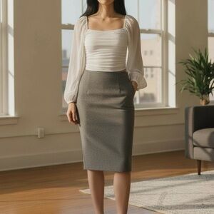 Hollister Women's White Ruched Blouse